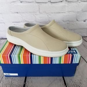 Keds Leather Slip On Sneakers/Tennis Shoes Tan Sz7